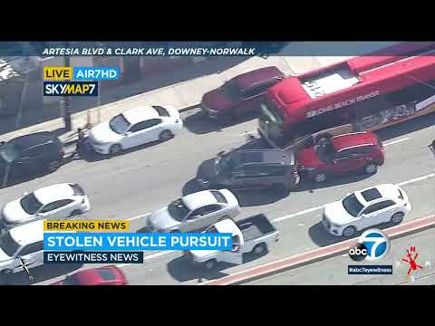 Trudge ends after driver dodges spike strips, weaves past LASD cruisers