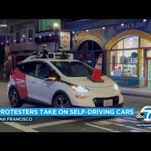 San Francisco community placing website visitors cones on self-driving vehicles to disable them