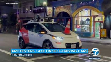 San Francisco community placing website visitors cones on self-driving vehicles to disable them